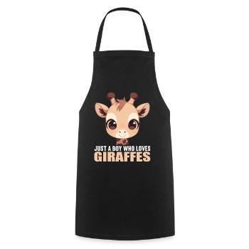 Giraffen Giraffe - Kochschürze - Schwarz - Vorne - AI Model Male 185 dark (185cm)