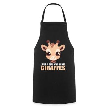 Giraffen Giraffe - Kochschürze - Schwarz - Vorne - AI Model Male 185 dark (185cm)