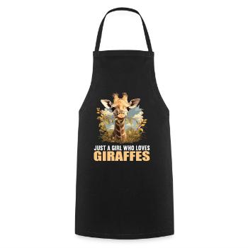 Giraffen Giraffe - Kochschürze - Schwarz - Vorne - AI Model Male 185 dark (185cm)