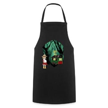Fairy Tale Fairy Tale Character Dragon Forest Adventure - Cooking Apron - black - Front - AI Model Male 185 dark (185cm)