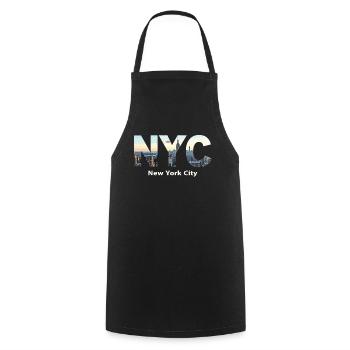 New York – Horizon de New York New York - Tablier de cuisine - noir - Devant - AI Model Male 185 dark (185cm)