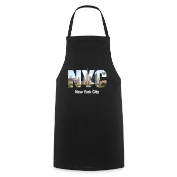New York – Horizon de New York New York - Tablier de cuisine - noir - Devant - AI Model Male 185 dark (185cm)