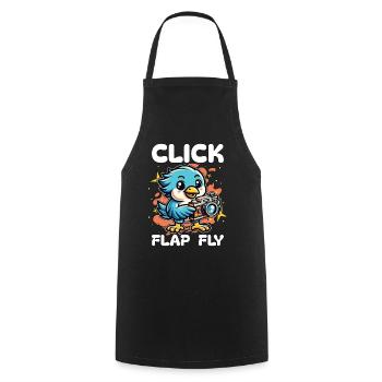 Bird Photography Click Flap Fly Ornithologist - Cooking Apron - black - Front - AI Model Male 185 dark (185cm)