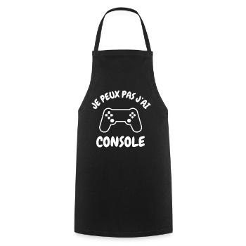 Je peux pas j'ai console - Tablier de cuisine - noir - Devant - AI Model Male 185 dark (185cm)