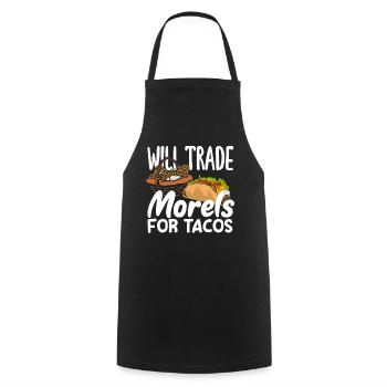 Pilzsammler Tausche Morcheln Gegen Tacos - Kochschürze - Schwarz - Vorne - AI Model Male 185 dark (185cm)