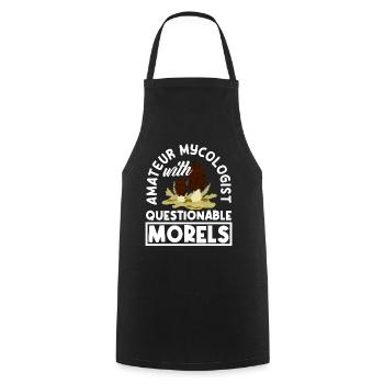 Pilzsammler Mit Fragwürdigen Morcheln - Kochschürze - Schwarz - Vorne - AI Model Male 185 dark (185cm)