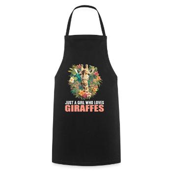 Giraffen Giraffe - Kochschürze - Schwarz - Vorne - AI Model Male 185 dark (185cm)