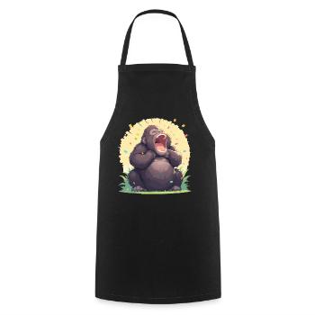 Gorilles Gorilles - Tablier de cuisine - noir - Devant - AI Model Male 185 dark (185cm)