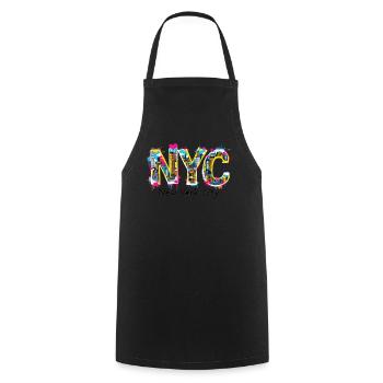 New York – Horizon de New York New York - Tablier de cuisine - noir - Devant - AI Model Male 185 dark (185cm)