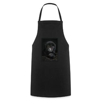 Gorilles Gorilles - Tablier de cuisine - noir - Devant - AI Model Male 185 dark (185cm)