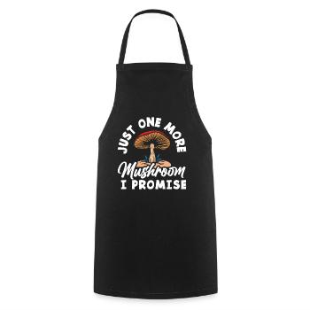 Just a mushroom promise collector - Cooking Apron - black - Front - AI Model Male 185 dark (185cm)
