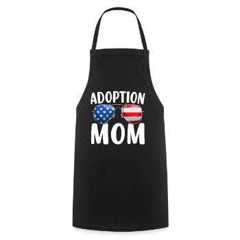 Adoption Maman USA Drapeau Lunettes de soleil Famille d’accueil - Tablier de cuisine - noir - Devant - AI Model Male 185 dark (185cm)