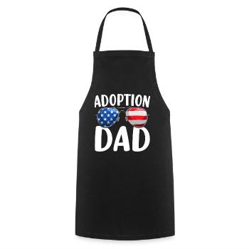 Adoption Papa USA Drapeau Lunettes de soleil Famille d’accueil - Tablier de cuisine - noir - Devant - AI Model Male 185 dark (185cm)