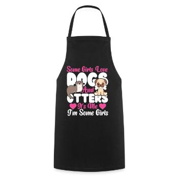 Otter Dog Some Girls Love Dogs And - Cooking Apron - black - Front - AI Model Male 185 dark (185cm)