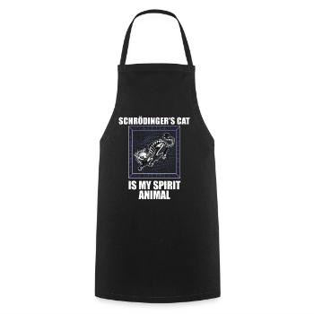 Physique Quantum Nerd Dead + Alive Schrödingers - Tablier de cuisine - noir - Devant - AI Model Male 185 dark (185cm)