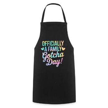 Officiellement une adoption familiale de Tie Dye - Tablier de cuisine - noir - Devant - AI Model Male 185 dark (185cm)