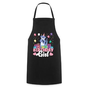 Otter Birthday Girl Birthday Girl - Cooking Apron - black - Front - AI Model Male 185 dark (185cm)