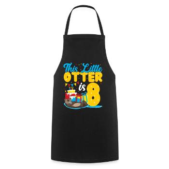 Anniversaire de la loutre Cette petite loutre - Tablier de cuisine - noir - Devant - AI Model Male 185 dark (185cm)