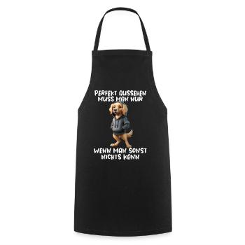 Funny Dog Saying Animal Lover Funny Dog Dog - Cooking Apron - black - Front - AI Model Male 185 dark (185cm)