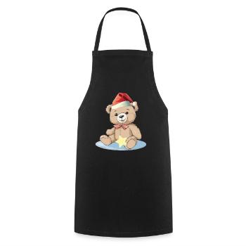 Teddy Bear, Teddy Bear, Stuffed Toy, Child, Kids - Cooking Apron - black - Front - AI Model Male 185 dark (185cm)