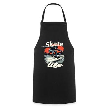 Skate Life Skateboard Skater Skateboarding - Kochschürze - Schwarz - Vorne - AI Model Male 185 dark (185cm)