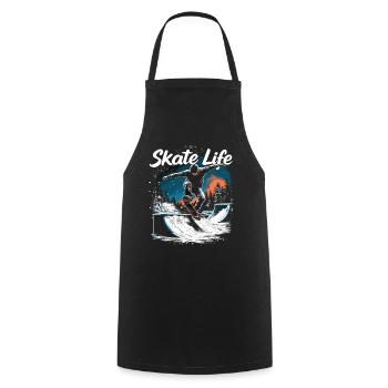 Skate Life Skateboard Skater Skateboarding - Kochschürze - Schwarz - Vorne - AI Model Male 185 dark (185cm)