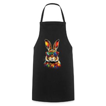 Lapin Lapin Lover Lièvre Lapin Mignons Lapins - Tablier de cuisine - noir - Devant - AI Model Male 185 dark (185cm)
