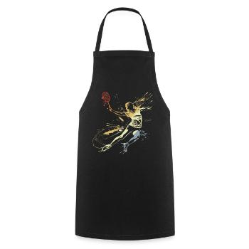 Badminton Frau Grafitti - Kochschürze - Schwarz - Vorne - AI Model Male 185 dark (185cm)