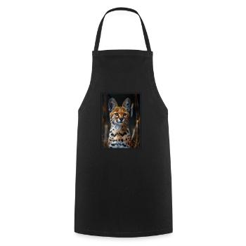 Servale Serval - Kochschürze - Schwarz - Vorne - AI Model Male 185 dark (185cm)