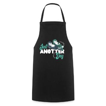 Otter Pun Just Anotter Day - Cooking Apron - black - Front - AI Model Male 185 dark (185cm)