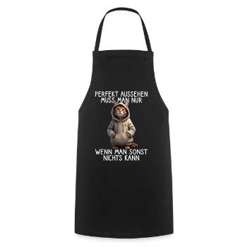 Drôle de chats disant amoureux des animaux Drôle de chat chat - Tablier de cuisine - noir - Devant - AI Model Male 185 dark (185cm)