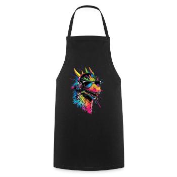Dragon Mythical Creature Dragon Lover Fire Dragon - Cooking Apron - black - Front - AI Model Male 185 dark (185cm)