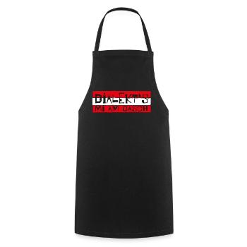 dialekts mi am Oasch! Mundart, Dialekt, Sprüche - Kochschürze - Schwarz - Vorne - AI Model Male 185 dark (185cm)