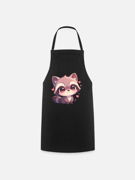 Waschbären Waschbär - Kochschürze - Schwarz