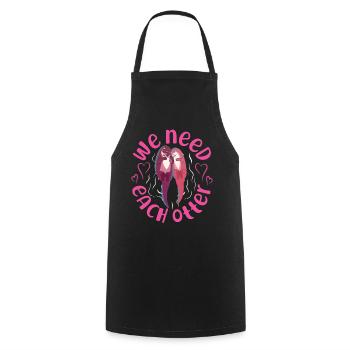 Otter Valentines Day Pun We Need - Cooking Apron - black - Front - AI Model Male 185 dark (185cm)