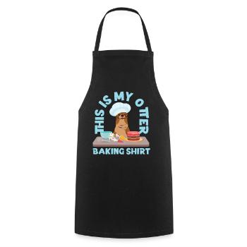 Otter Baking Pun This Is My Otter - Cooking Apron - black - Front - AI Model Male 185 dark (185cm)