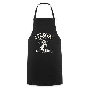 Humour Liberté Parachutiste Illustration - Tablier de cuisine - noir - Devant - AI Model Male 185 dark (185cm)