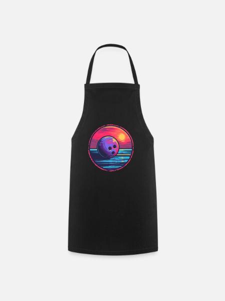 Bowling Retrowave - Kochschürze - Schwarz