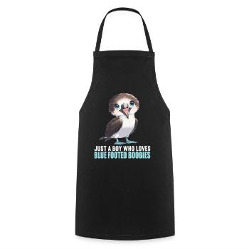 Blue-footed booby - Cooking Apron - black - Front - AI Model Male 185 dark (185cm)