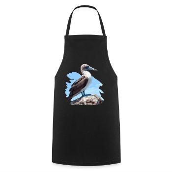 Blue-footed booby - Cooking Apron - black - Front - AI Model Male 185 dark (185cm)