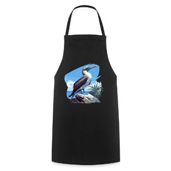 Blue-footed booby - Cooking Apron - black - Front - AI Model Male 185 dark (185cm)