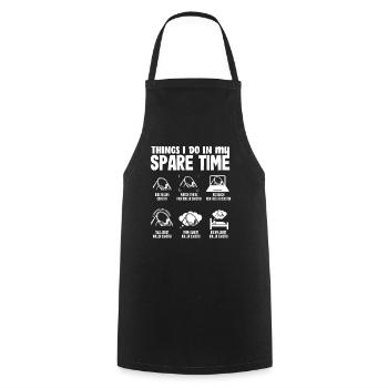 Roller coaster Fan activities Leisure time - Cooking Apron - black - Front - AI Model Male 185 dark (185cm)