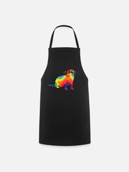 Otter Tie Dye - Kochschürze - Schwarz