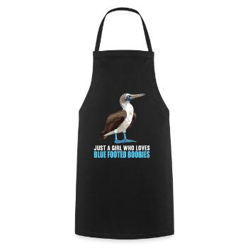 Blue-footed booby - Cooking Apron - black - Front - AI Model Male 185 dark (185cm)