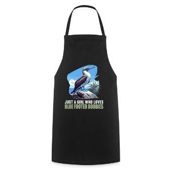 Blue-footed booby - Cooking Apron - black - Front - AI Model Male 185 dark (185cm)