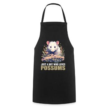 Opossum Opossums - Cooking Apron - black - Front - AI Model Male 185 dark (185cm)