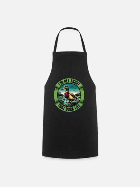 Mallard Duck I'm All About That Duck Water Bird - Kochschürze - Schwarz