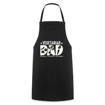 Vegetarian Dad The Idol The Myth The Nutritionist - Cooking Apron - black - Front - AI Model Male 185 dark (185cm)