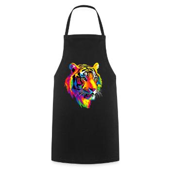 Tiger Big Cat Wilderness Tiger Cats Cute Tiger - Cooking Apron - black - Front - AI Model Male 185 dark (185cm)