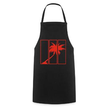 Holiday View (Red) - Cooking Apron - black - Front - AI Model Male 185 dark (185cm)
